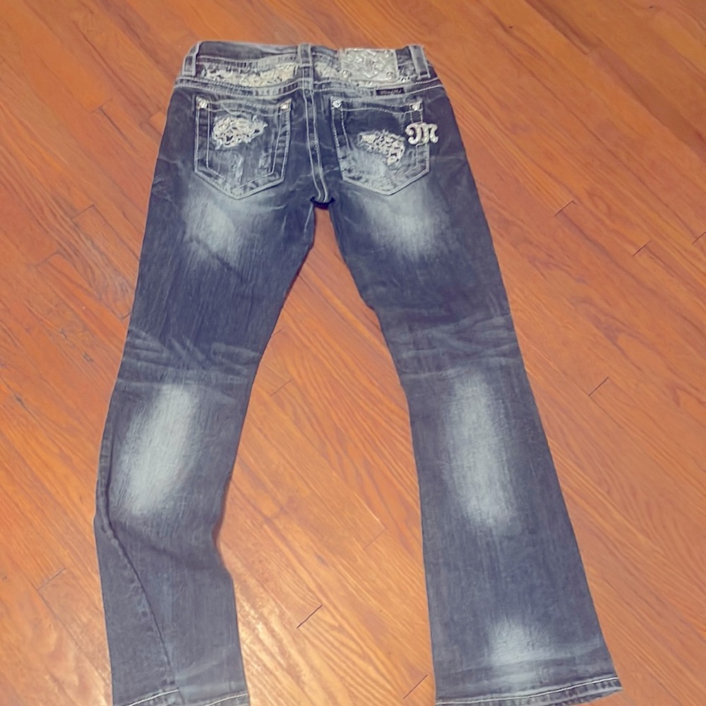 Miss Me jeans bootcut hemmed for a short woman 5’